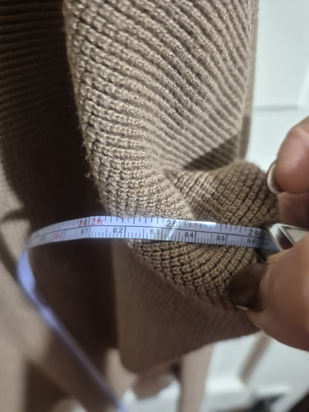 Cyrus Taupe Waffle Knit Sweater XL Soft Lightweight Pullover Dolman Sleeve - Picture 8 of 8